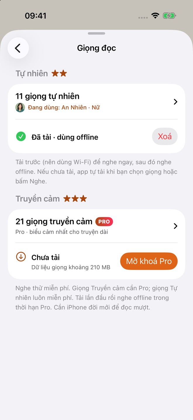 Danh sách giọng đọc AI tiếng Việt trong Voice Truyện